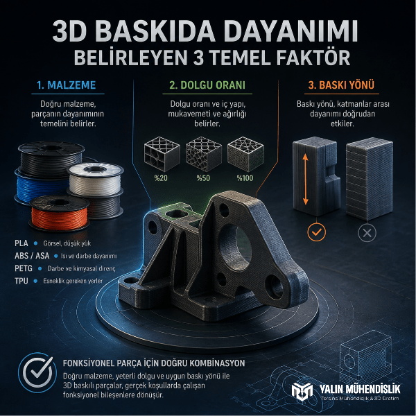 Endüstriyel 3D Baskıda Malzeme Dayanımı ve Fonksiyonel Parça Kullanımı