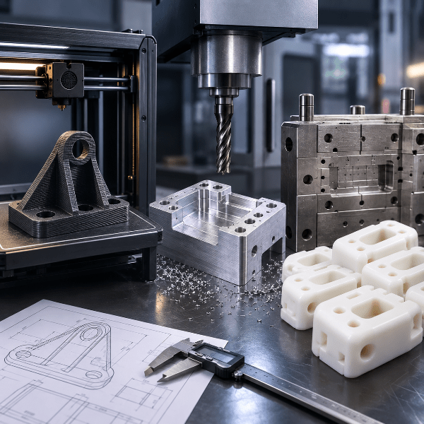 3D Baskı, CNC ve Kalıp: Endüstriyel Parça Üretiminde Doğru Yöntem Seçimi
